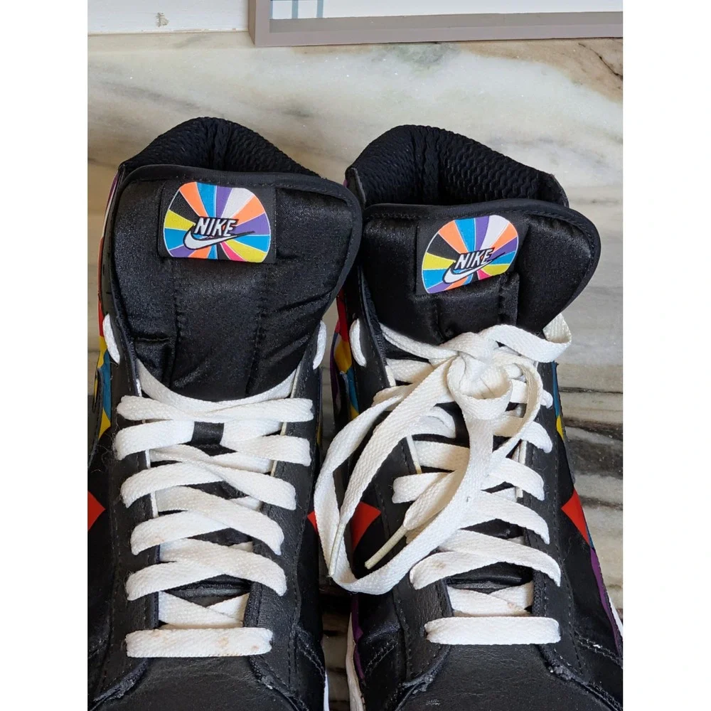 Nike Blazer High Geometric Mosaic Black Sport Red 317808-008 Mens 10 2010 Retro